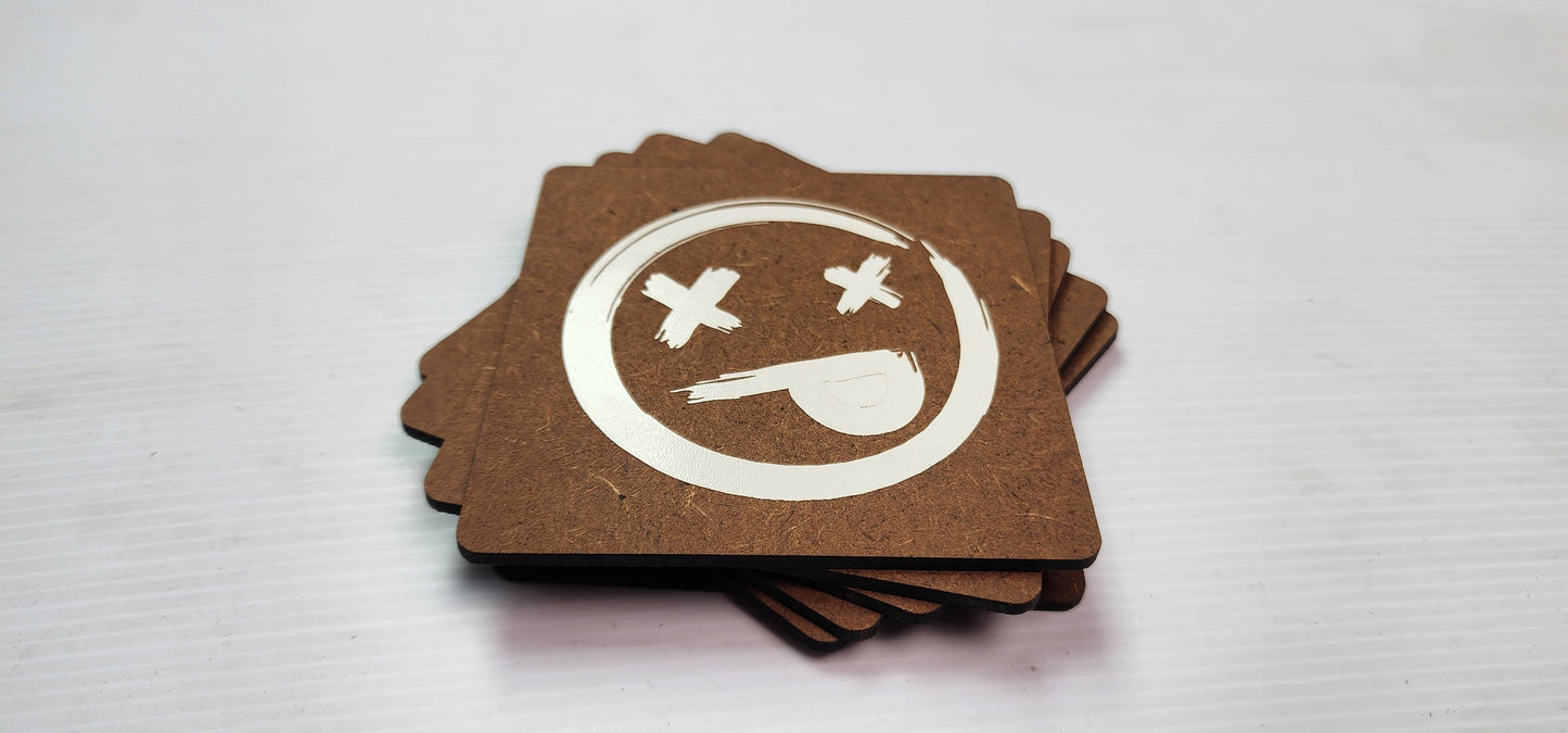 Dead Smiley Face Coaster (6 Pack)