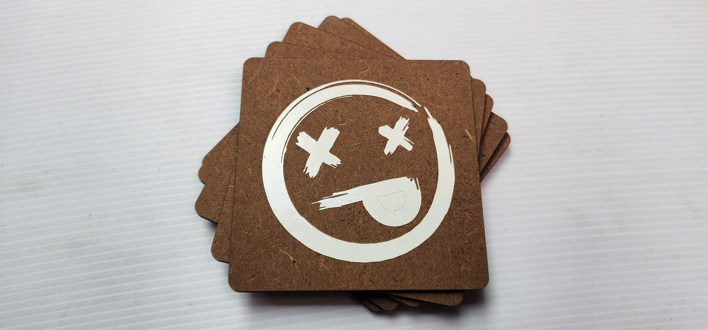 Dead Smiley Face Coaster (6 Pack)