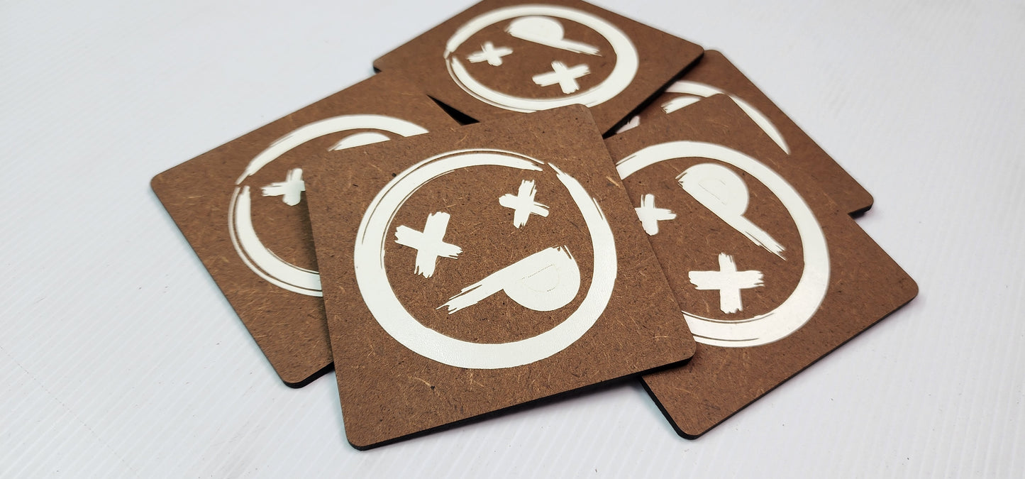 Dead Smiley Face Coaster (6 Pack)