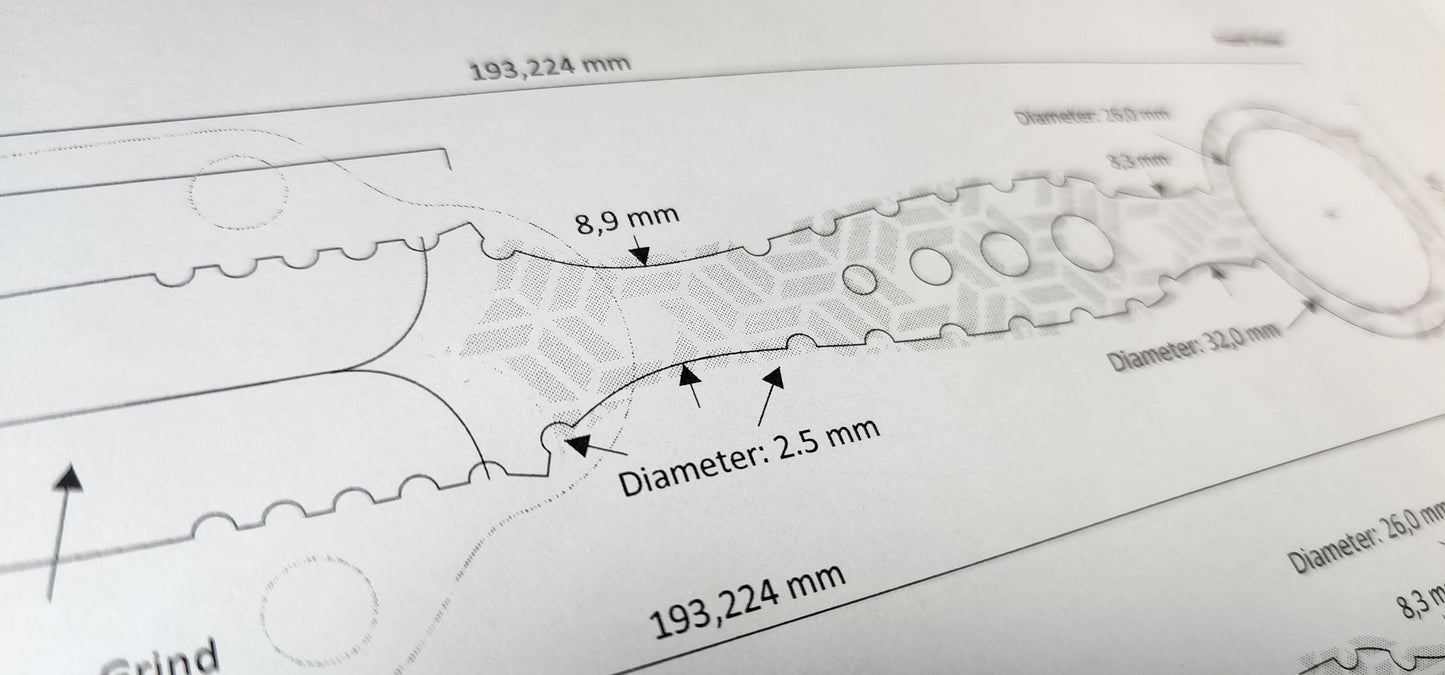 The DART EDC Knife Design Template