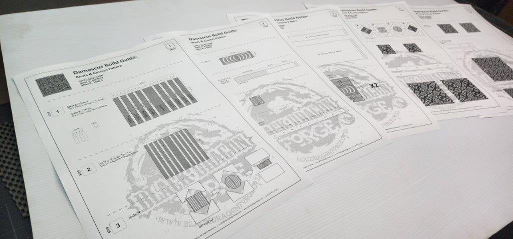 Damascus Build Guide - Knots & Crosses Pattern