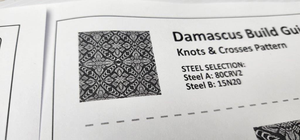 Damascus Build Guide - Knots & Crosses Pattern