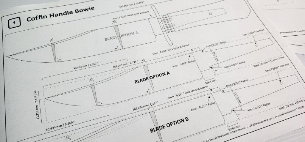 Coffin Handle Bowie