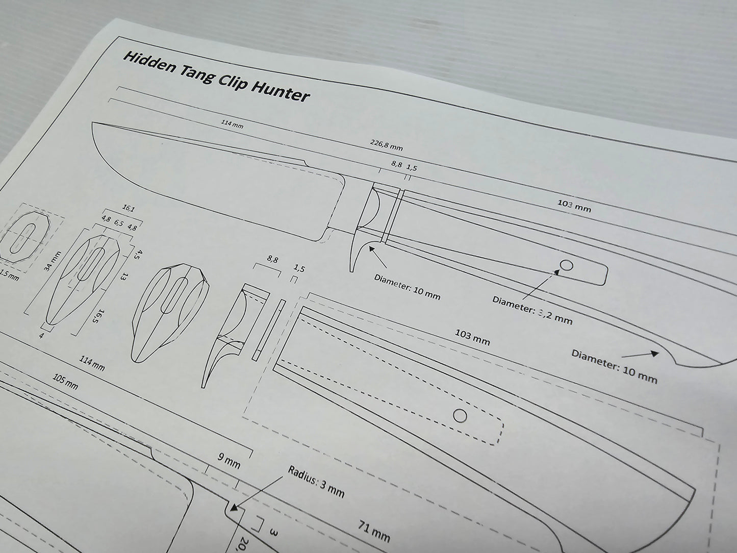 Hidden Tang Clip Hunter Template