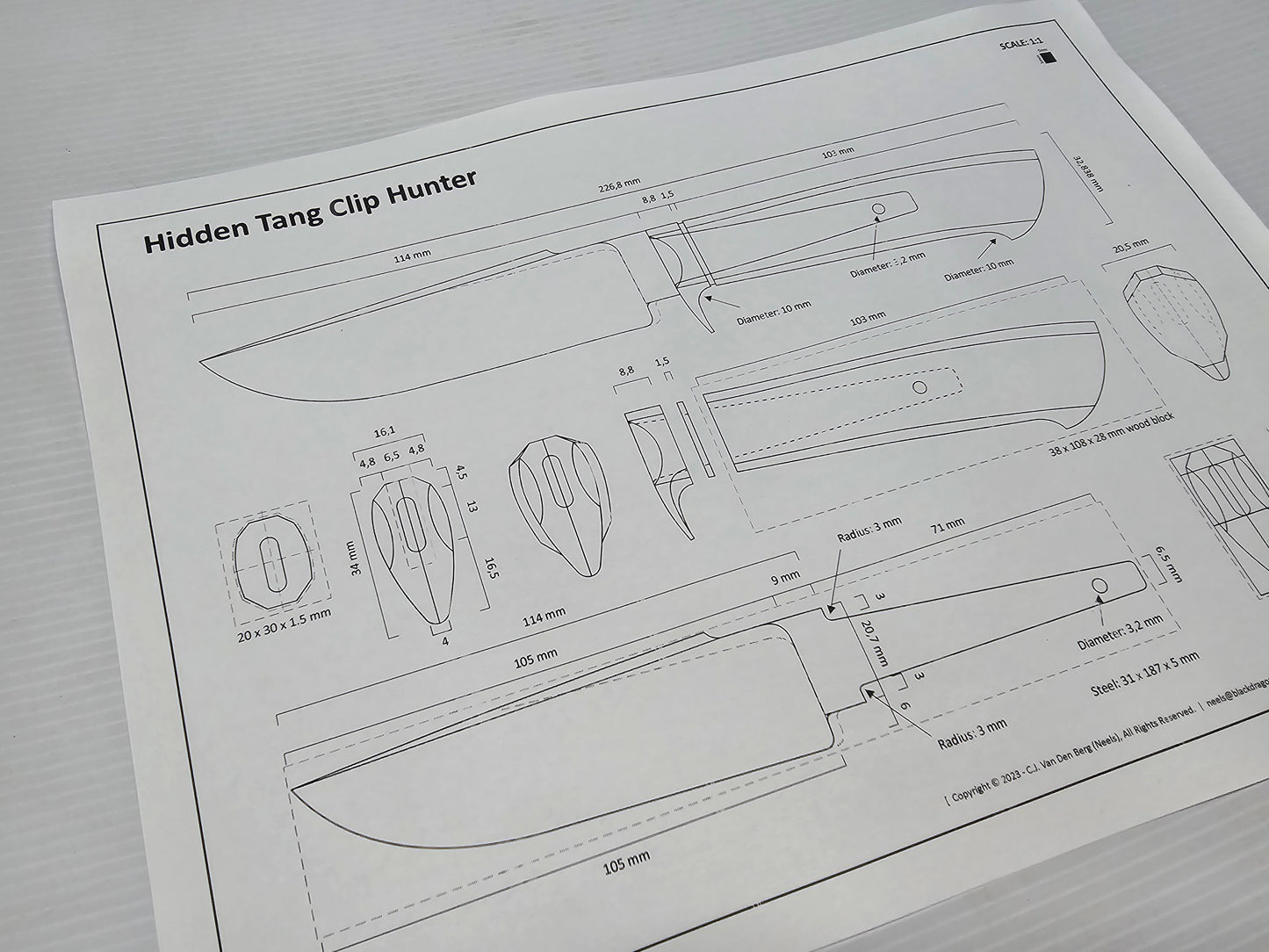 Hidden Tang Clip Hunter Template