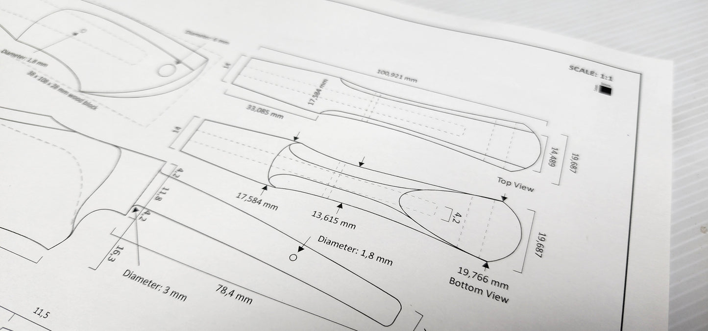 Genesis Integral Hunting Knife Template