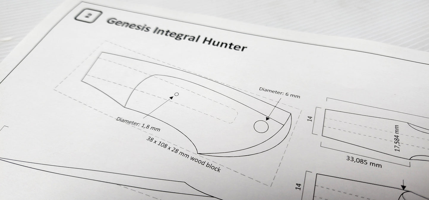 Genesis Integral Hunting Knife Template