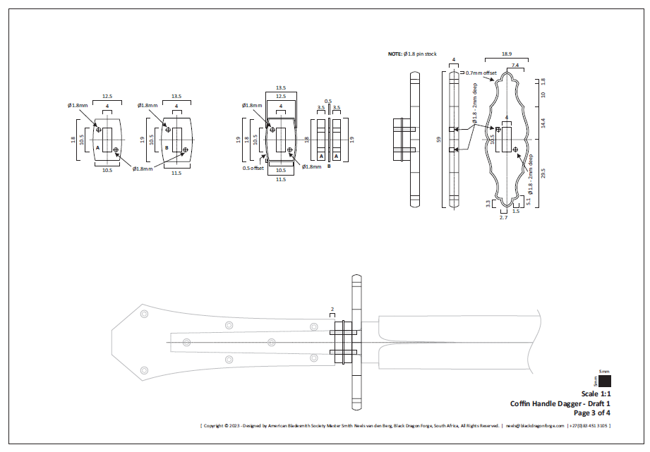 Coffin Handle Dagger Design