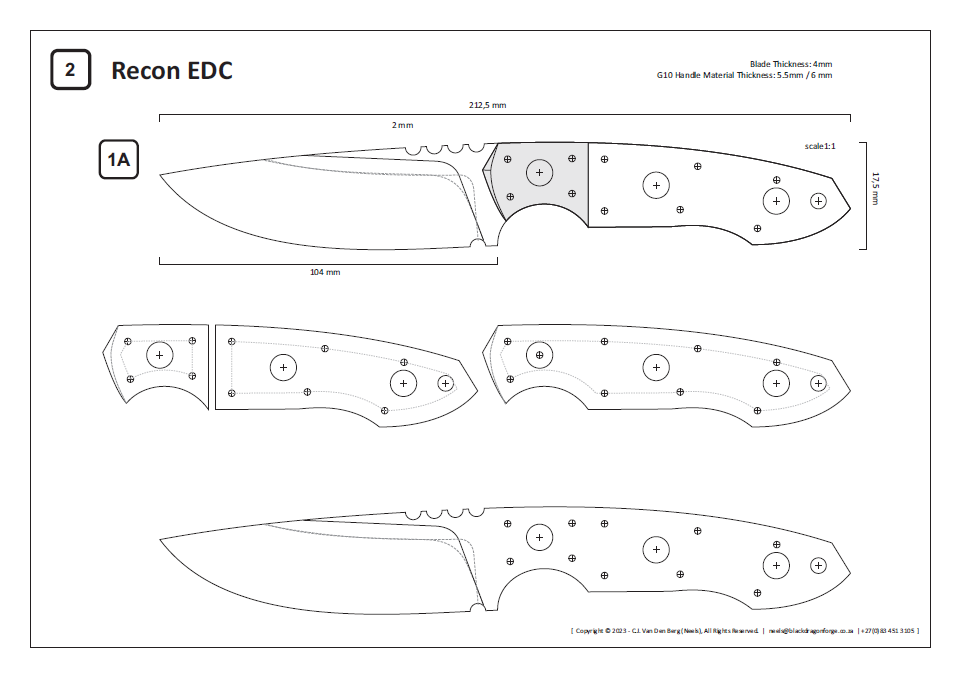 Recon Knife Template