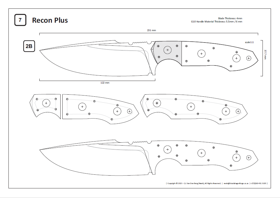 Recon Knife Template