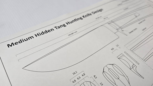 Medium Hidden Tang Hunting Knife Design