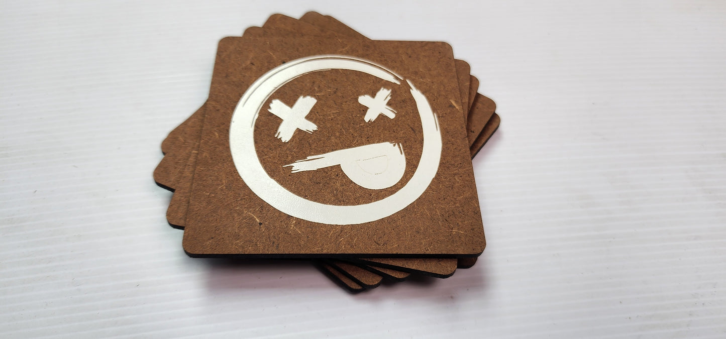 Dead Smiley Face Coaster (6 Pack)