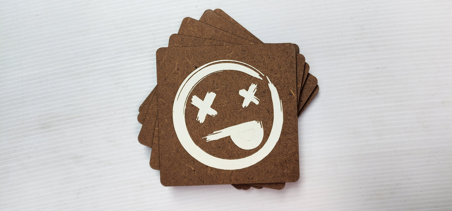 Dead Smiley Face Coaster (6 Pack)
