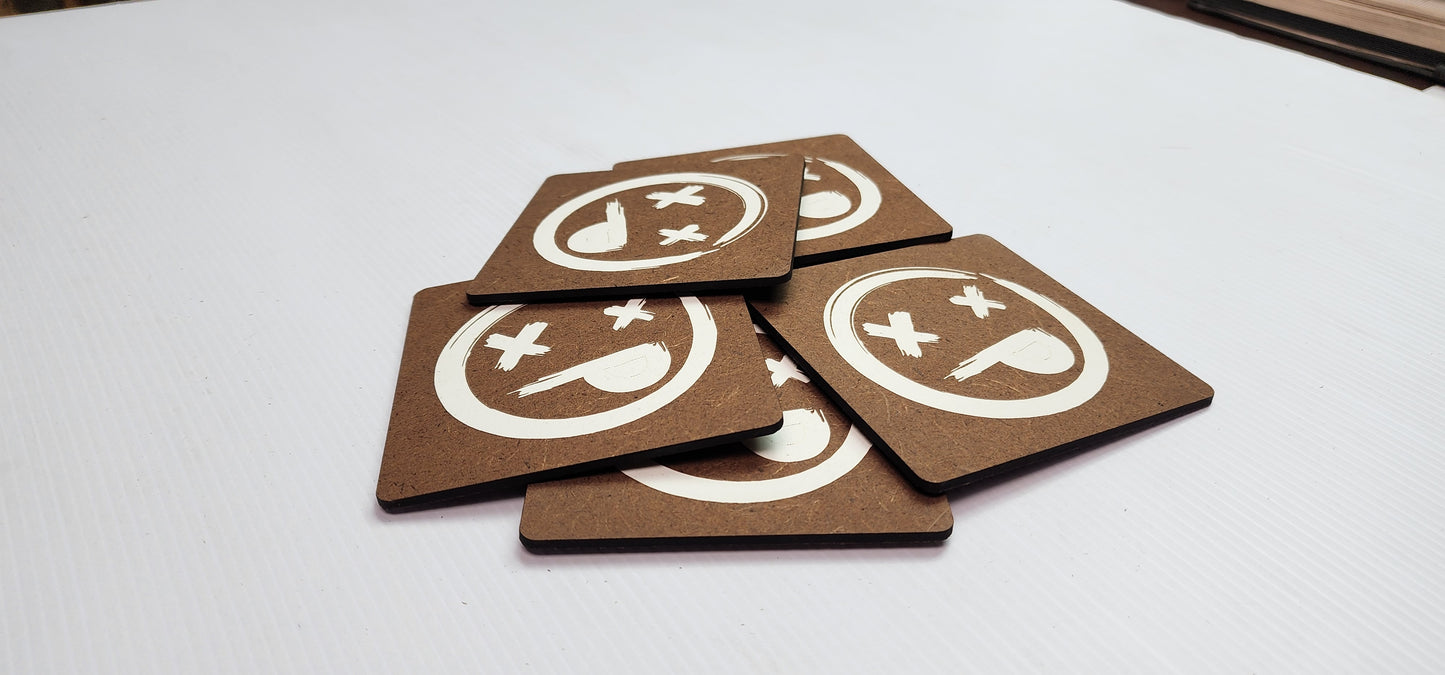 Dead Smiley Face Coaster (6 Pack)