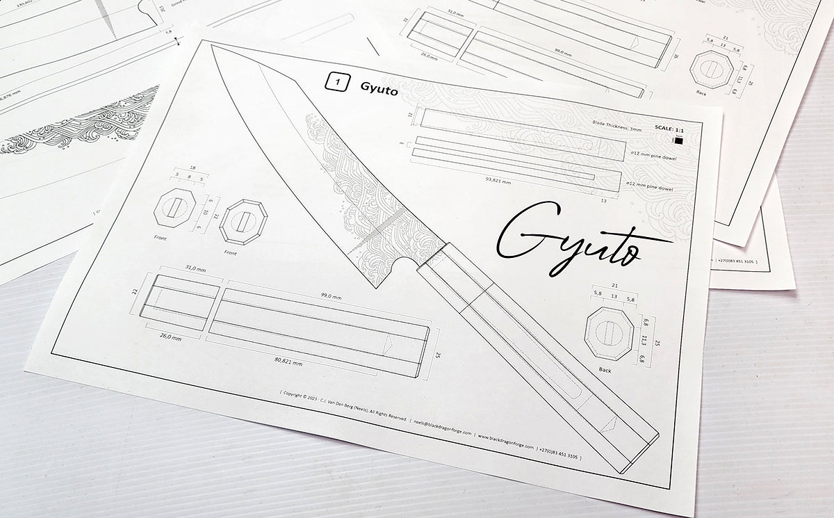 Gyuto Chef's Knife Templates