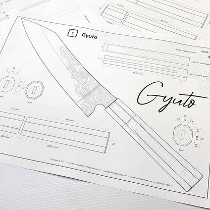 Gyuto Chef's Knife Templates