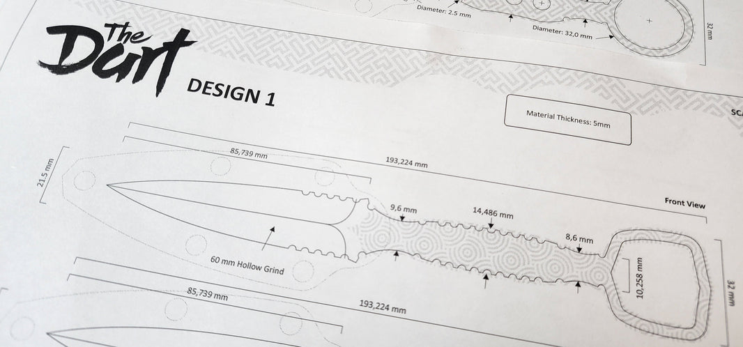 Full Tang Knife Designs / Blueprints – Black Dragon Forge