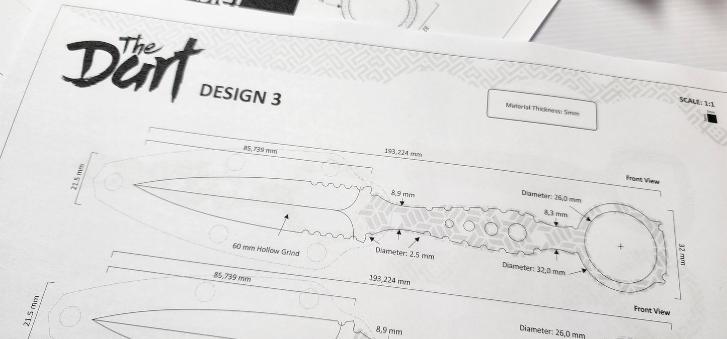 The DART EDC Knife Design Template