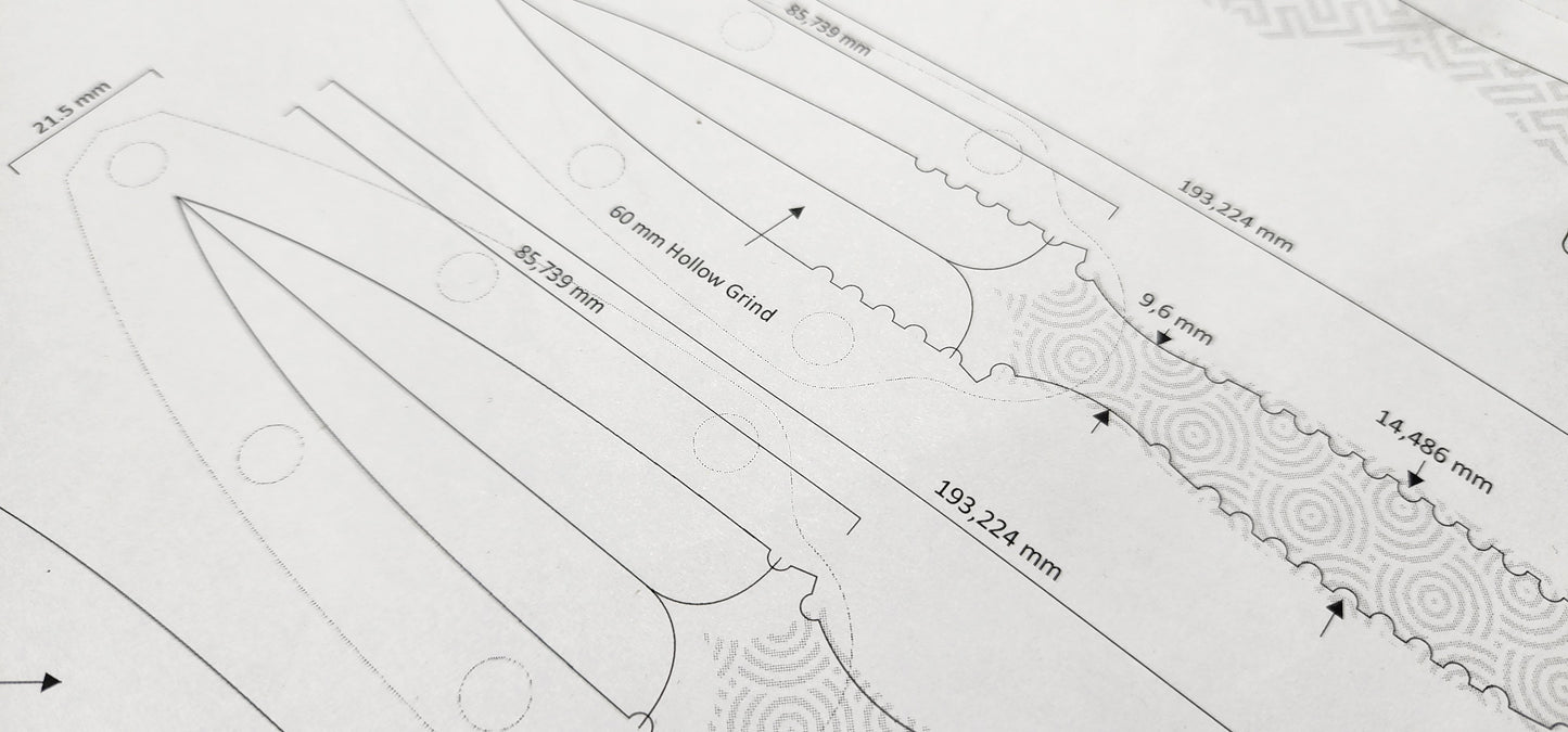 The DART EDC Knife Design Template