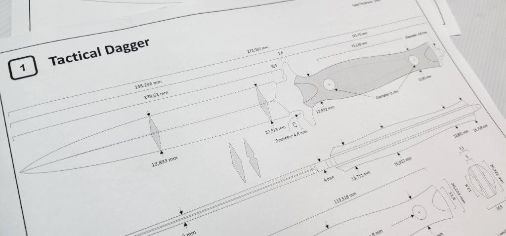 Tactical Dagger Template – Black Dragon Forge