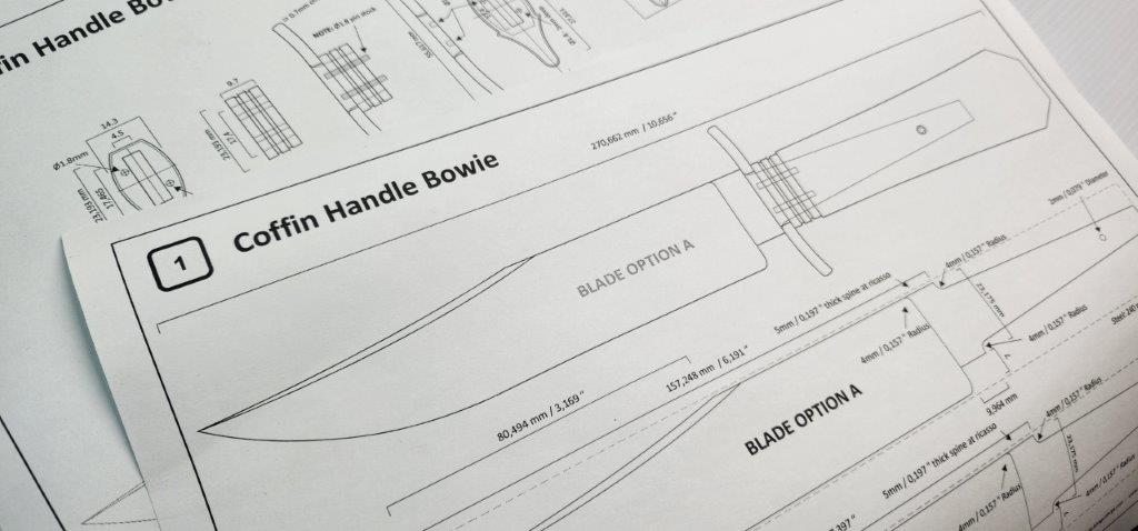 Coffin Handle Bowie