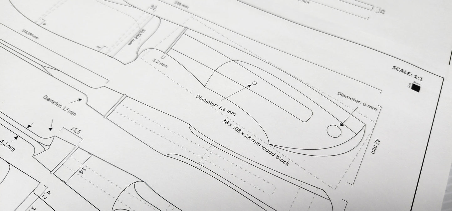 Genesis Integral Hunting Knife Template