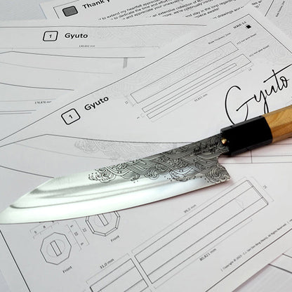 Gyuto Chef's Knife Templates