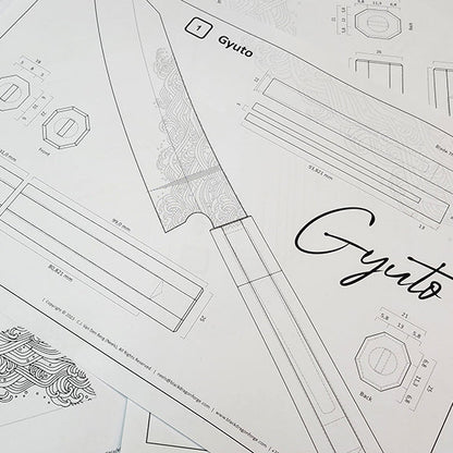 Gyuto Chef's Knife Templates