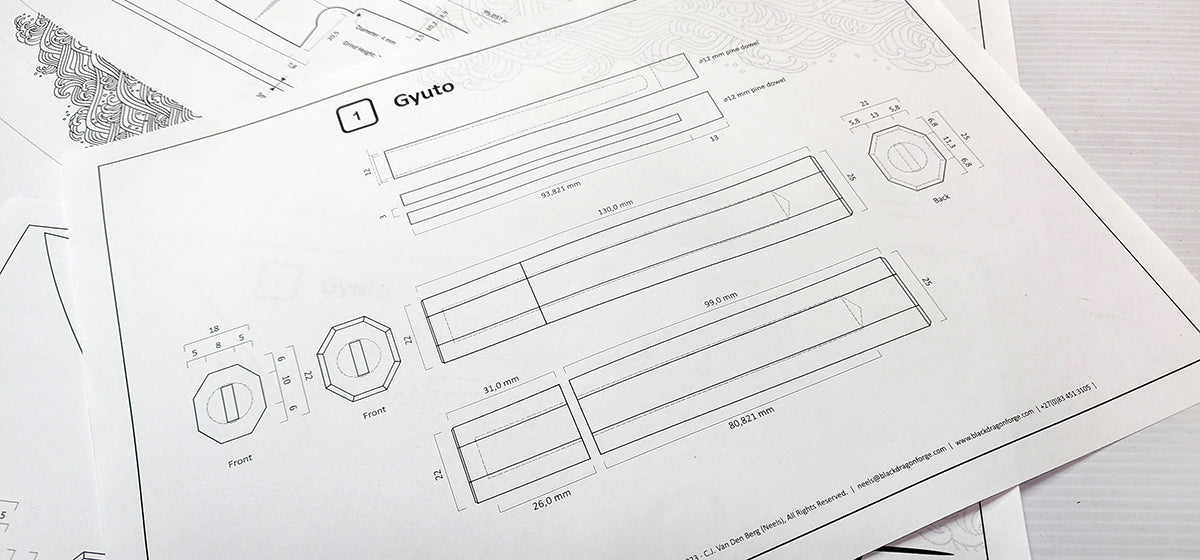 Gyuto Chef's Knife Templates