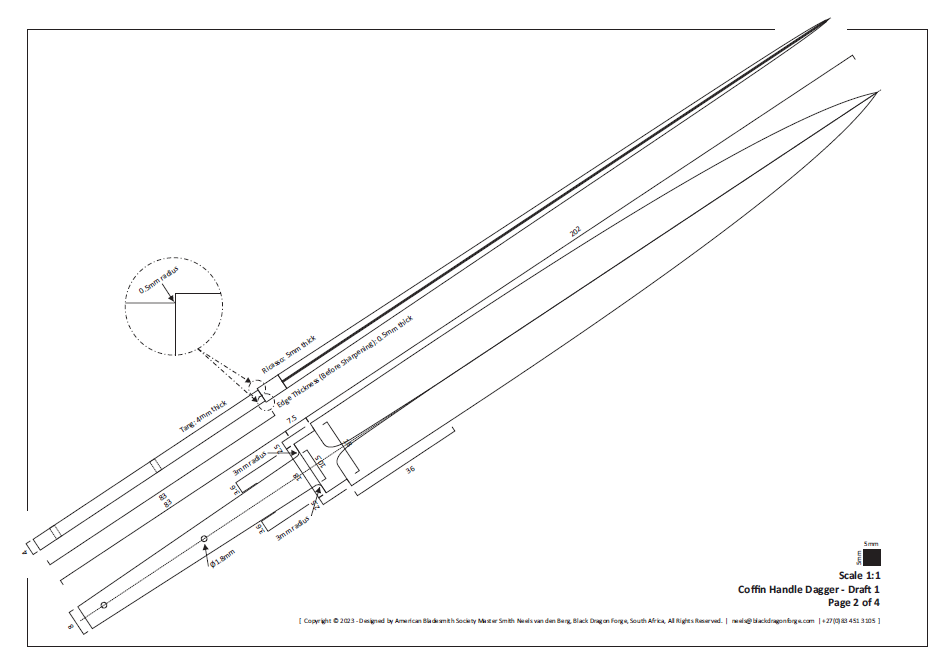 Coffin Handle Dagger Design