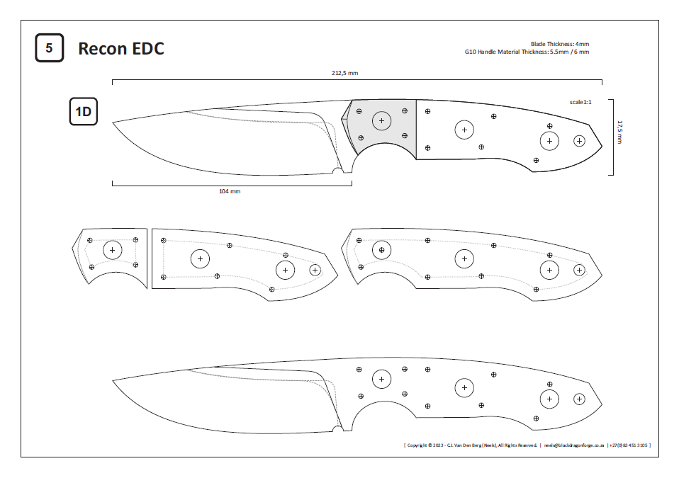 Recon Knife Template – Black Dragon Forge