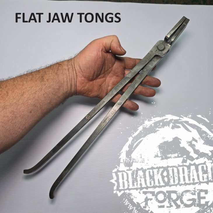 Flat Jaw Forging Tongs – Black Dragon Forge