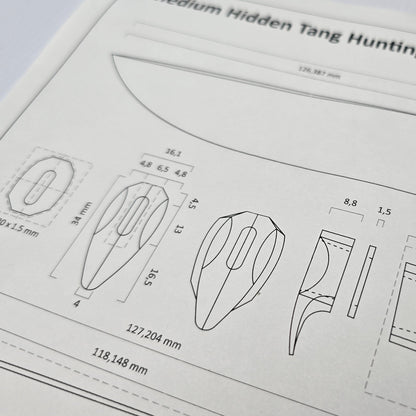 Medium Hidden Tang Hunting Knife Design