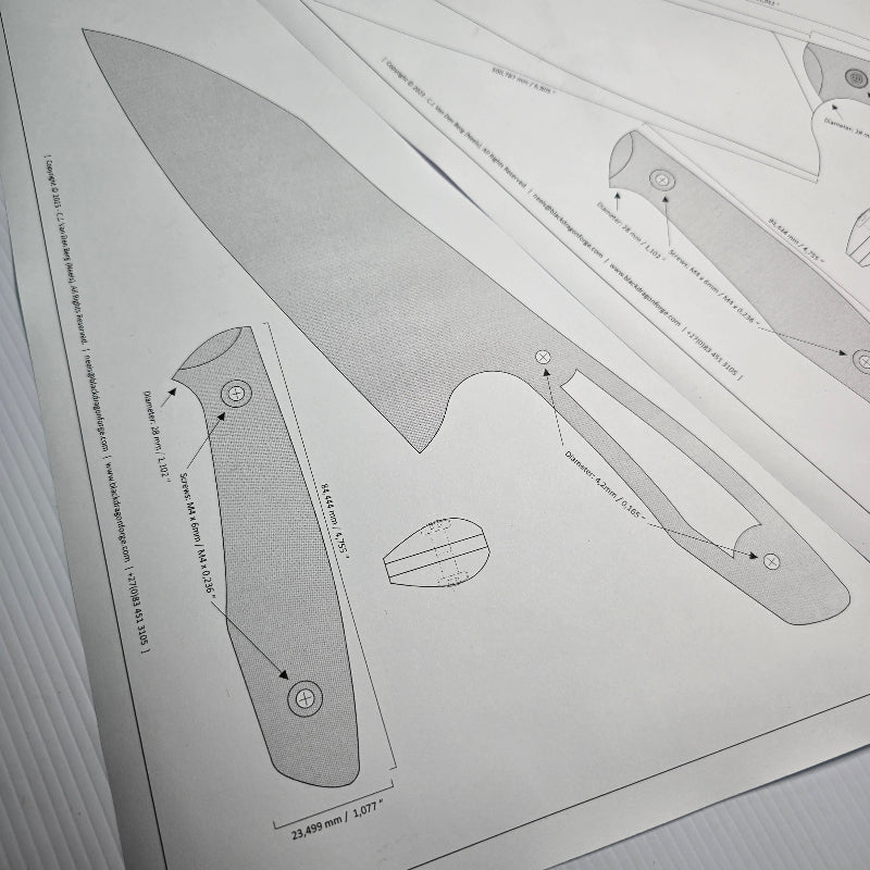 Western Santoku Design Template