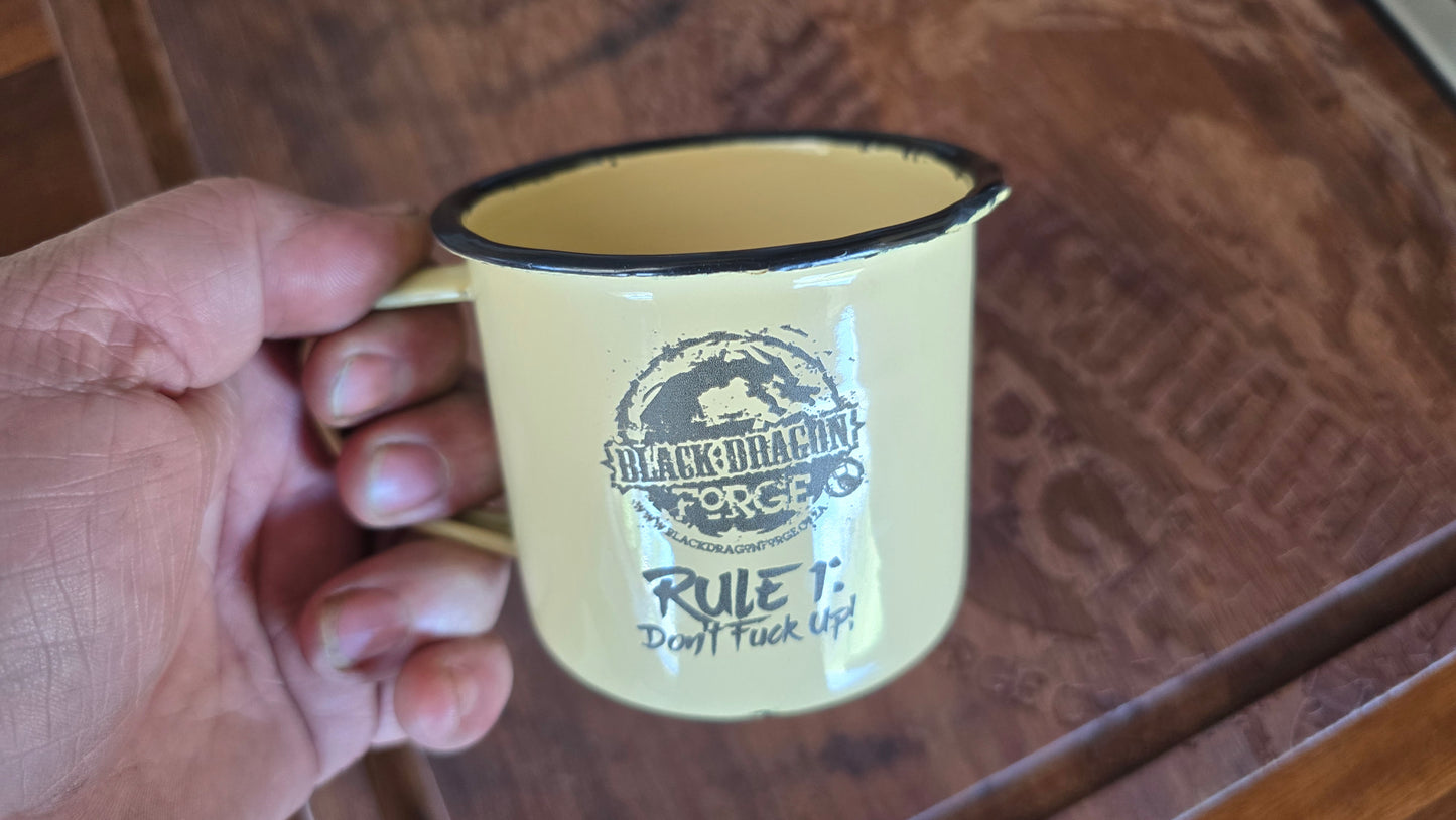 Black Dragon Forge Enamel Mug