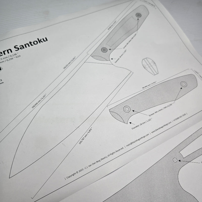 Western Santoku Design Template