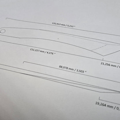 Technical drawing of a mechanical component with dimensions on a white background